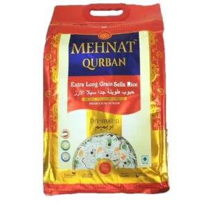 MEHNAT QURBAN EXTRA LONG GRAIN SELLA RICE 5KG