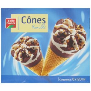 BELLE FRANCE CONES VANILLE 6X120ML